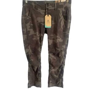 Prana NWT Halle Straight Pant II Black Gray Camo Hiking Outdoor Pants Sz 10S